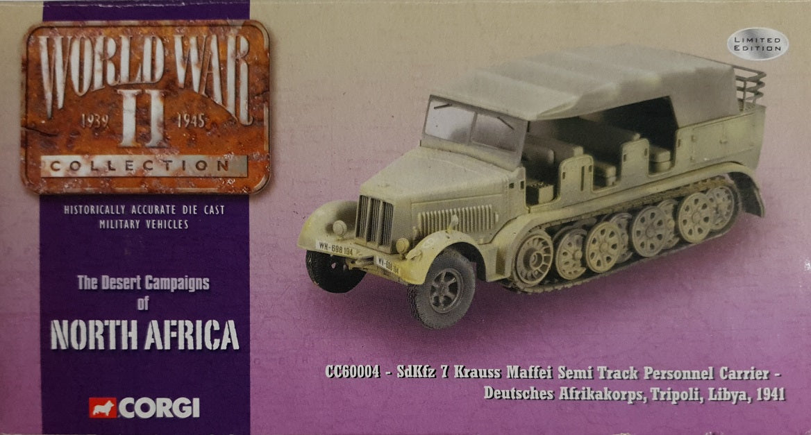 CORGI SDKFZ.7 GERMAN HALF-TRACK LIBYA 1941